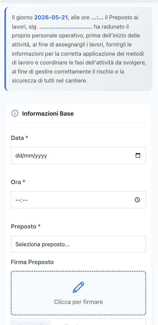 Pannello operativo Novare